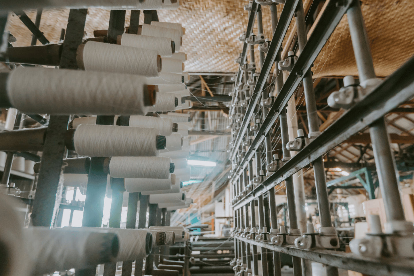 Flax Linen spools used for plant-based shoes