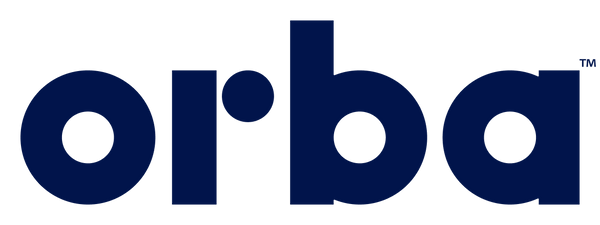 Orba wordmark logo blue